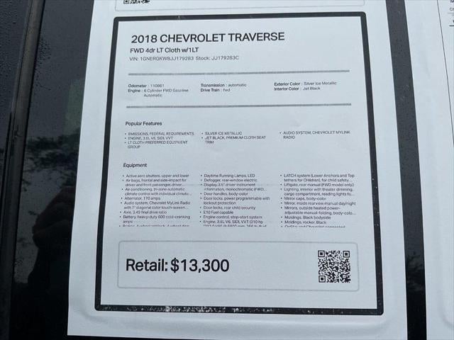 2018 Chevrolet Traverse 1LT