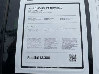2018 Chevrolet Traverse FWD 4dr LT Cloth w/1LT