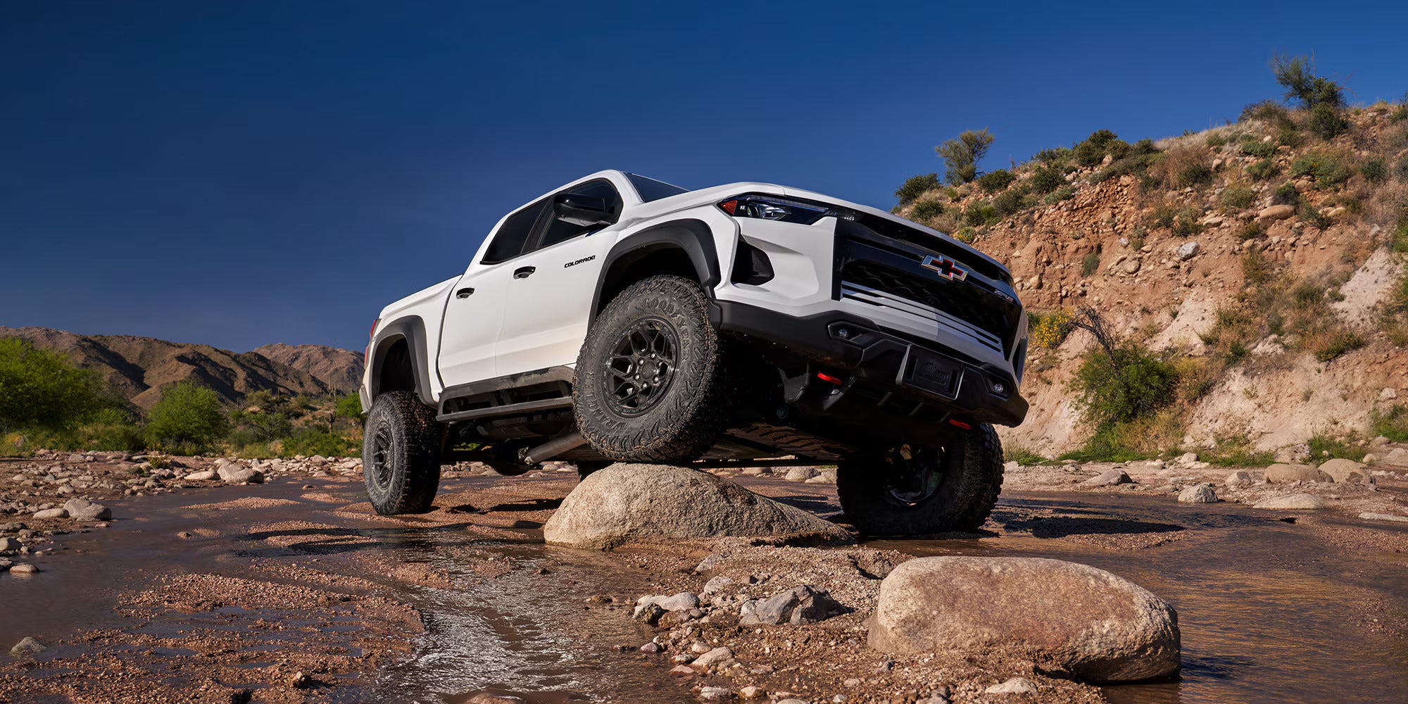 2026 Chevy Colorado climbing in the mountains